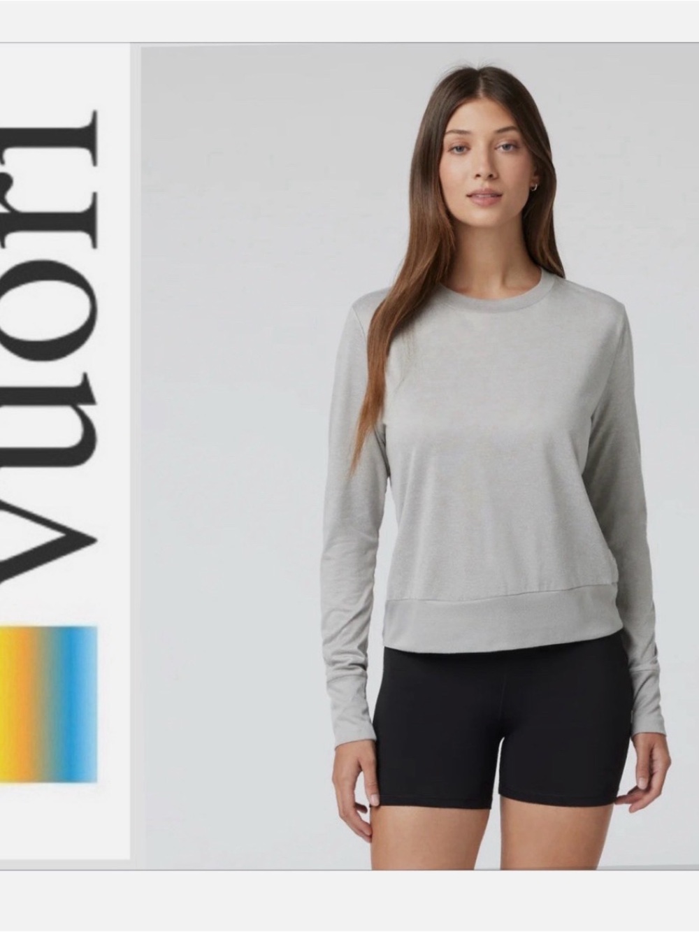Vuori Daydream Crew - Light Gray - Women’s Size Small